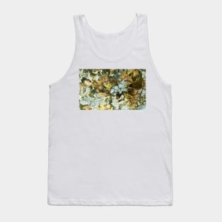 Gold and Silver Abstract Leaves Tank Top